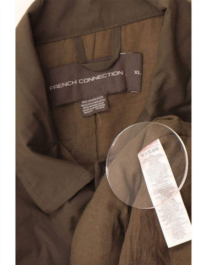 French Connection Manteau Homme UK 42 XL Kaki Polyester
