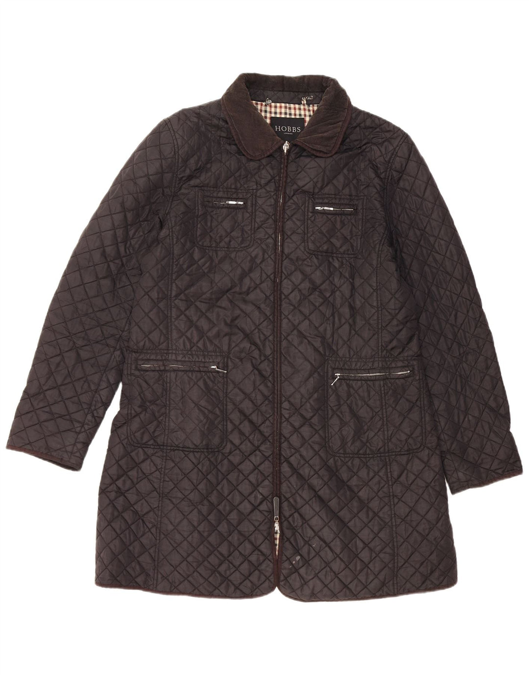 Hobbs Veste matelassée matelassée pour femme UK 14 Medium Black Nylon