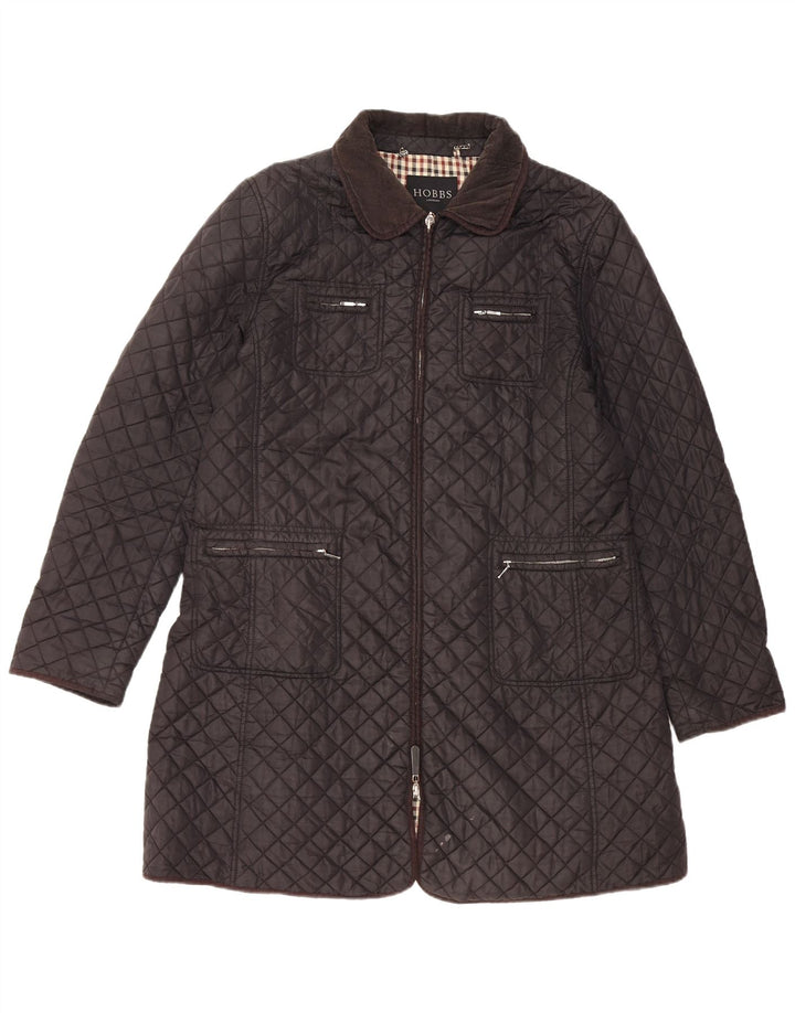 Hobbs Veste matelassée matelassée pour femme UK 14 Medium Black Nylon