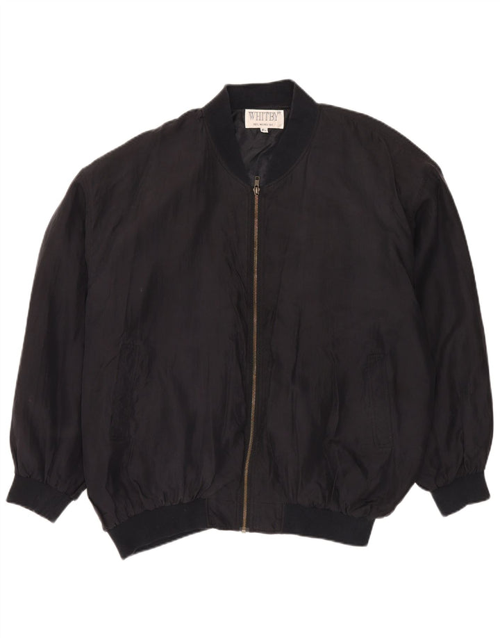 Whitby Veste Bomber Homme UK 44 2XL Soie Noire
