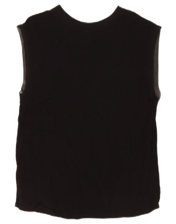 PEPE Jeans Débardeur Femme UK 10 Small Noir Viscose