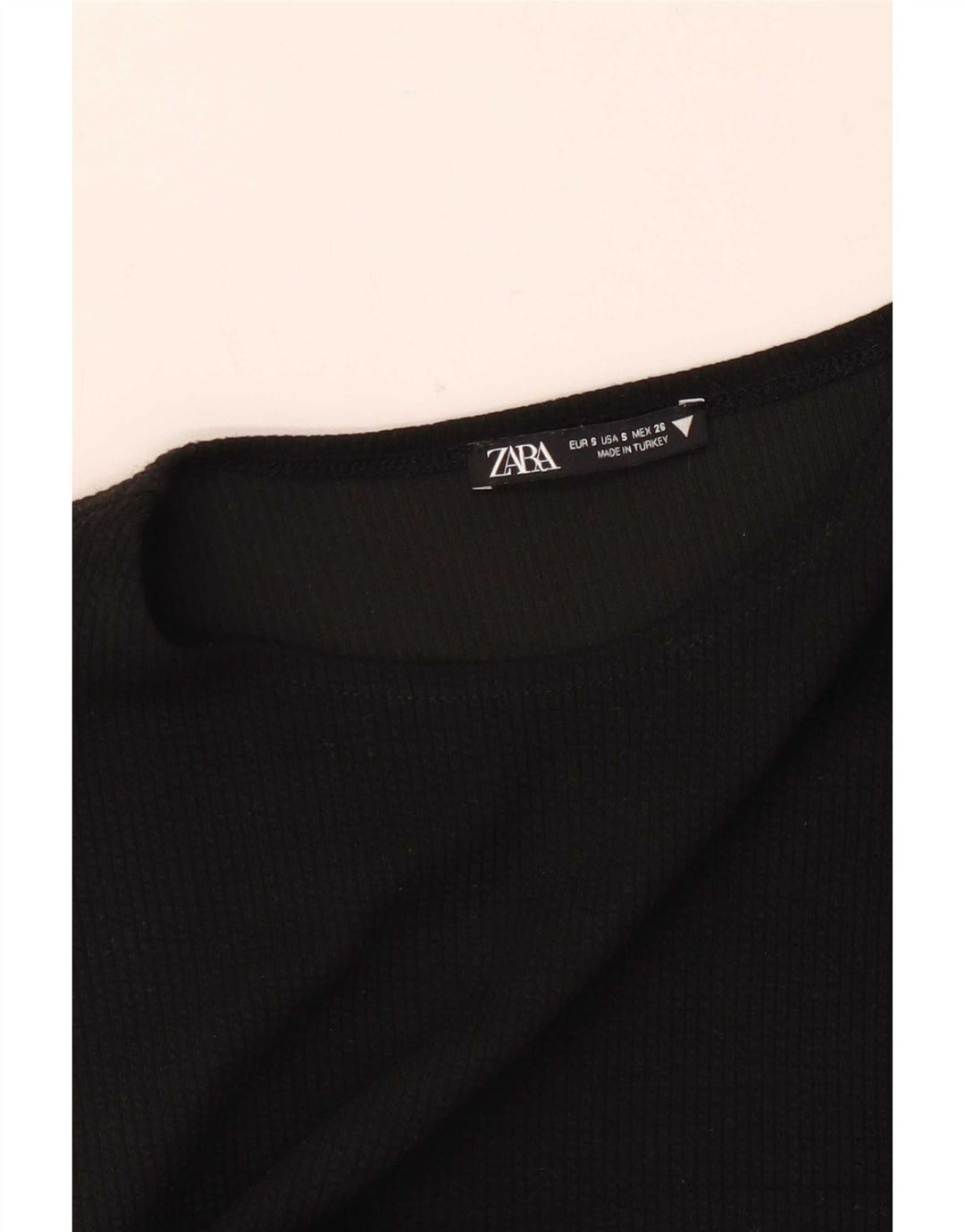 Zara Womens Crop Débardeur UK 8 Petit Noir