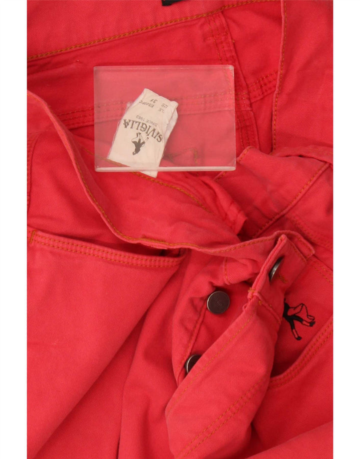 SIVIGLIA Short décontracté pour homme W31 en coton rouge moyen