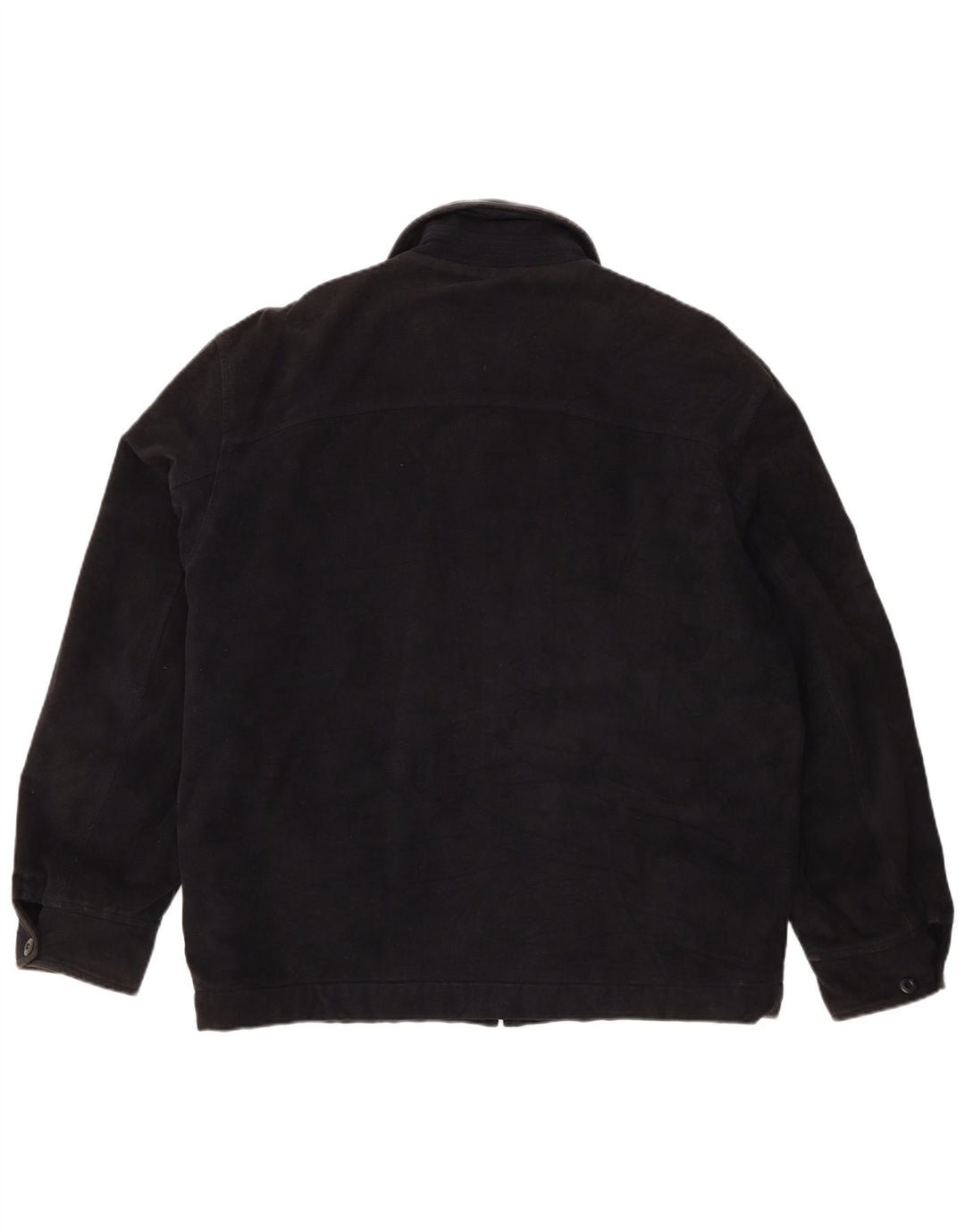 Gas Mens Bomber Jacket UK 40 Large Bleu Marine Coton