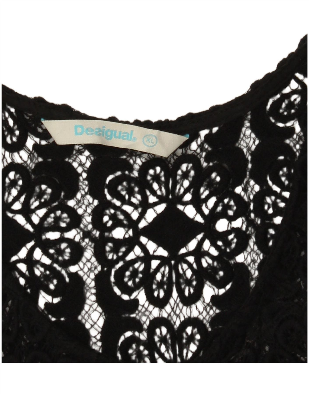 DESIGUAL Chemisier graphique sans manches pour femme UK 18 XL Gris Paisley