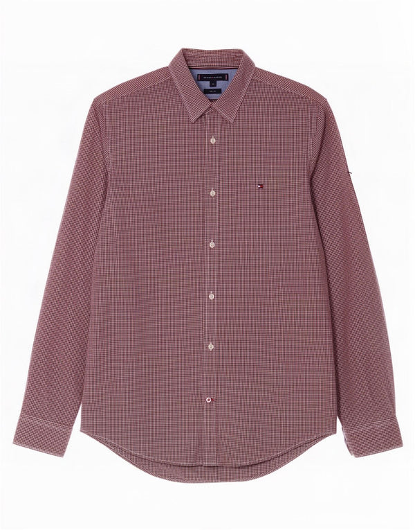 Tommy Hilfiger Chemise Slim Fit XL en coton vichy bordeaux pour homme