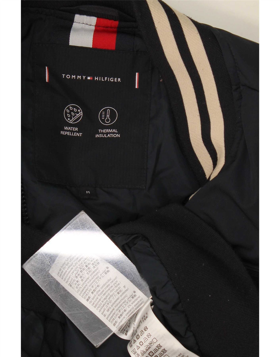 Tommy Hilfiger Veste matelassée pour homme UK 38 Bleu marine moyen Polyester