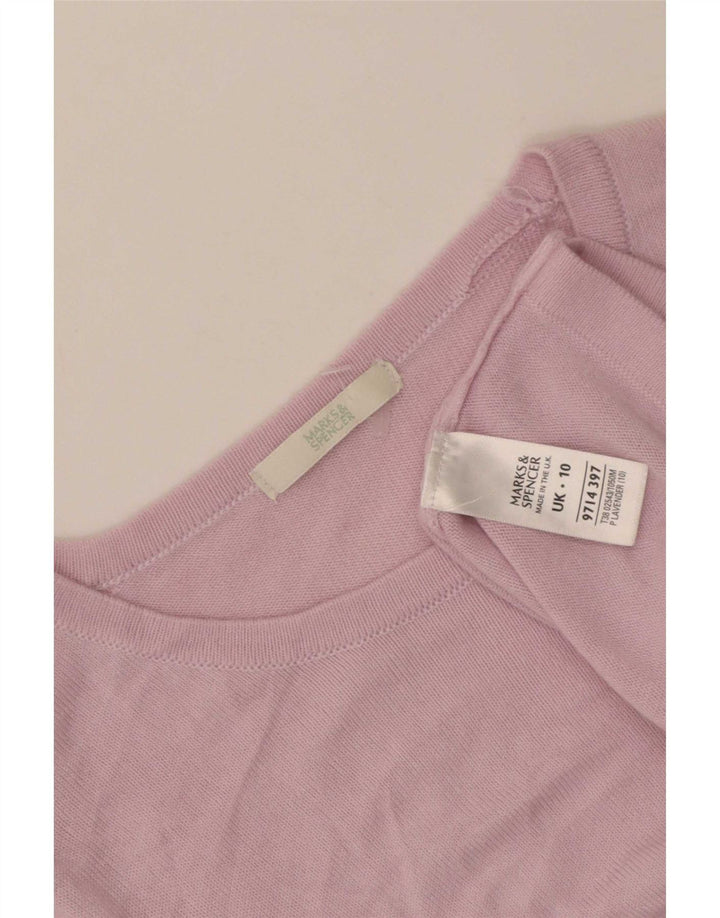 Marks & Spencer Haut pour femme à manches 3/4 UK 10 Small Violet Acrylique