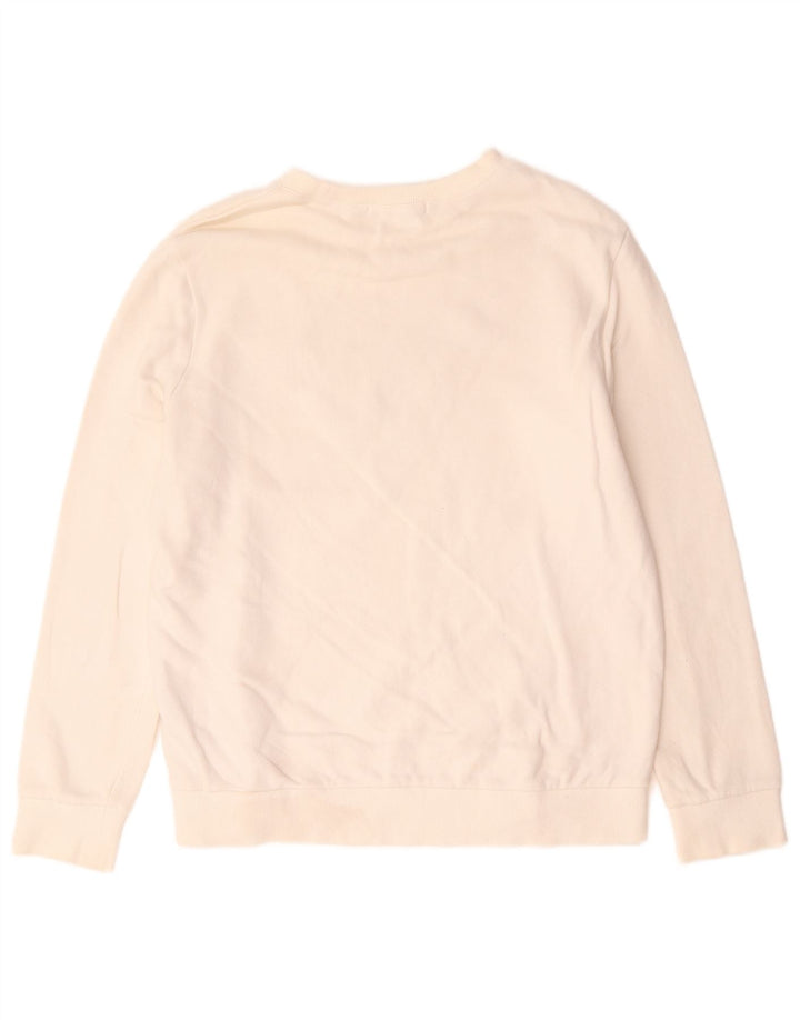 Guess Sweat-shirt graphique pour femme UK 14 en coton blanc cassé moyen