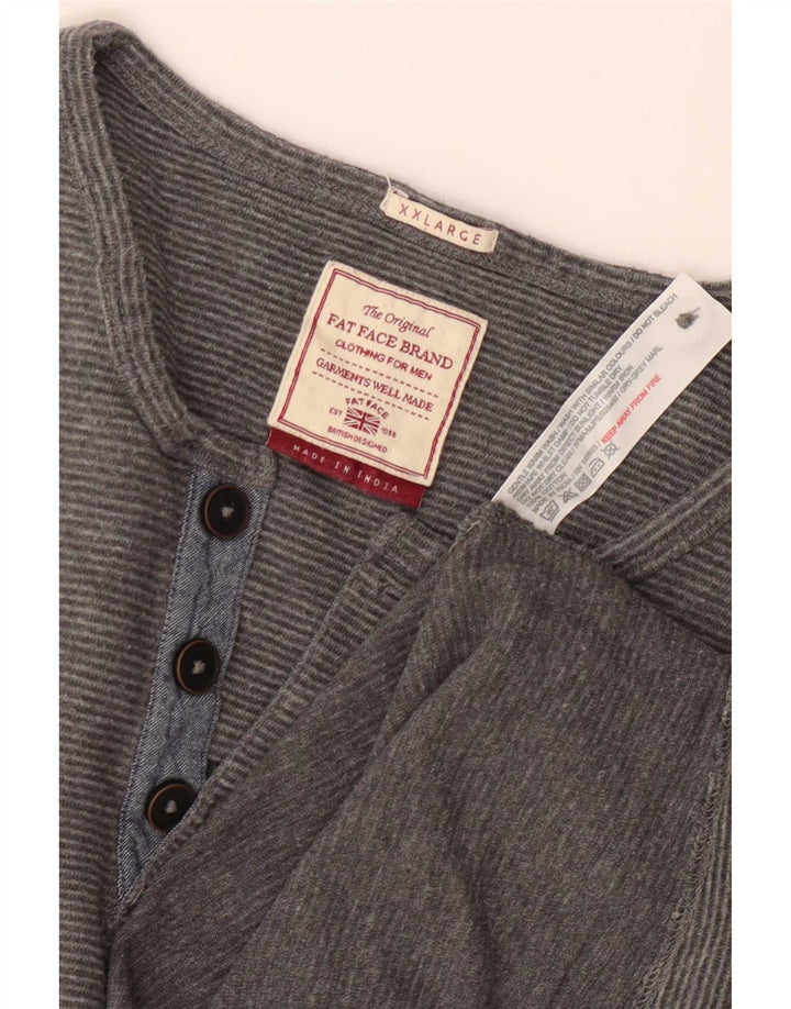 Fat Face Haut Homme Manches Longues 2XL Gris Coton