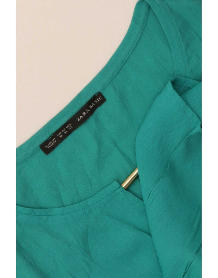 Zara Chemisier Femme UK 18 XL Turquoise