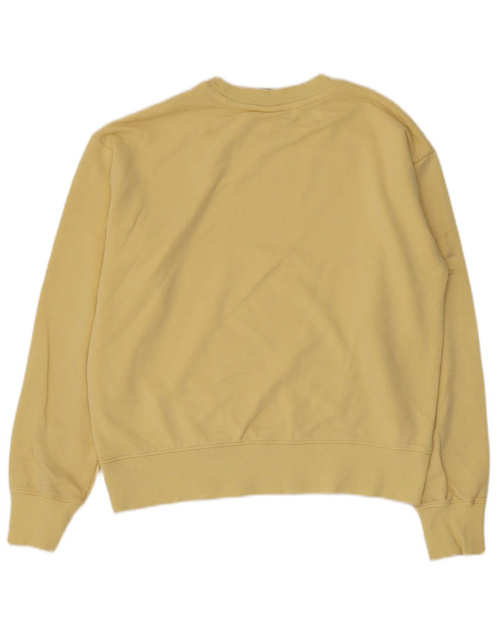 Champion Sweat-shirt surdimensionné pour femme UK 10 Petit coton jaune