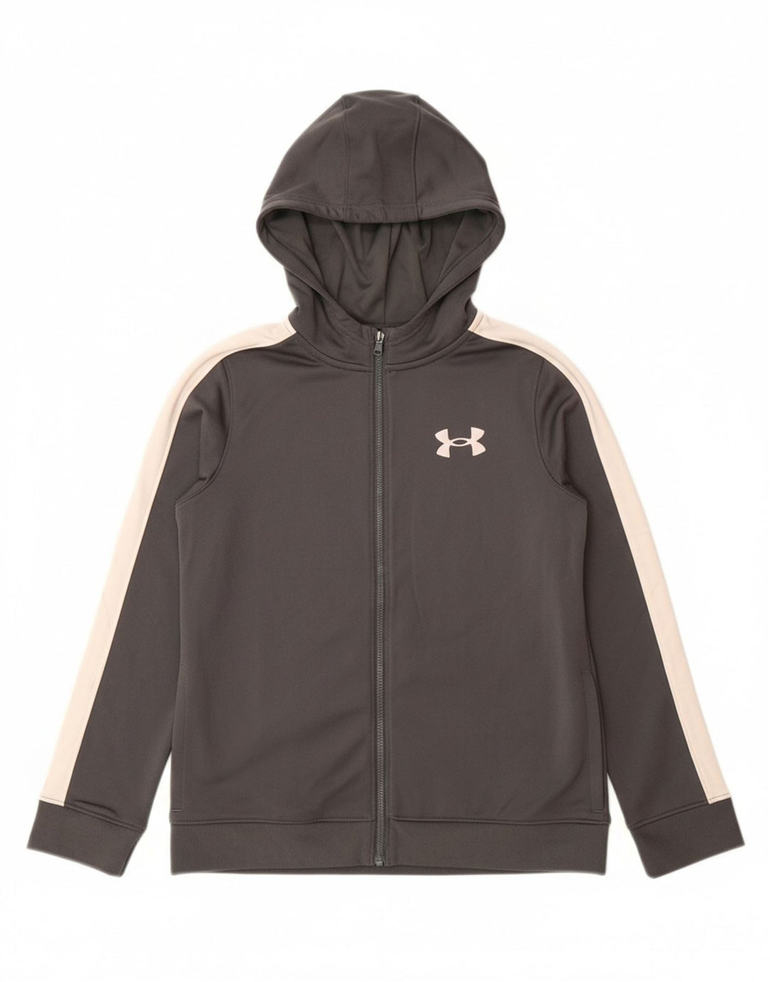 UNDER ARMOUR Pull à capuche zippé pour garçon 9-10 ans Gris moyen Colourblock