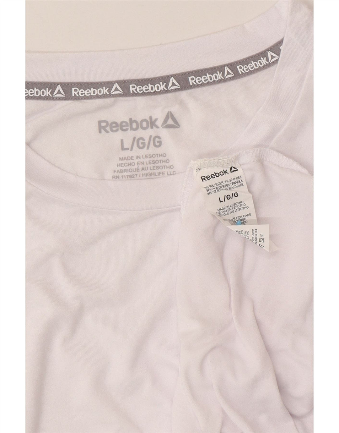 REEBOK T-Shirt Homme Haut Large Blanc Polyester