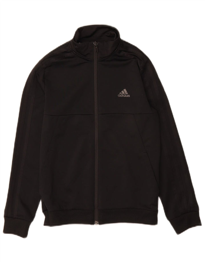 Veste de survêtement Adidas Climalite Garçon 9-10 ans Noir Polyester