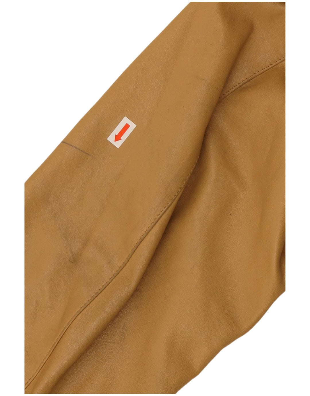 VINTAGE Veste en cuir femme IT 52 2XL Cuir Beige