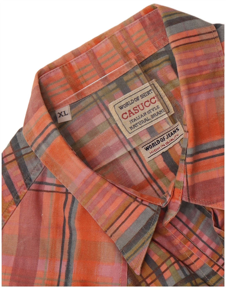Casucci Chemise sans manches XL à carreaux multicolores