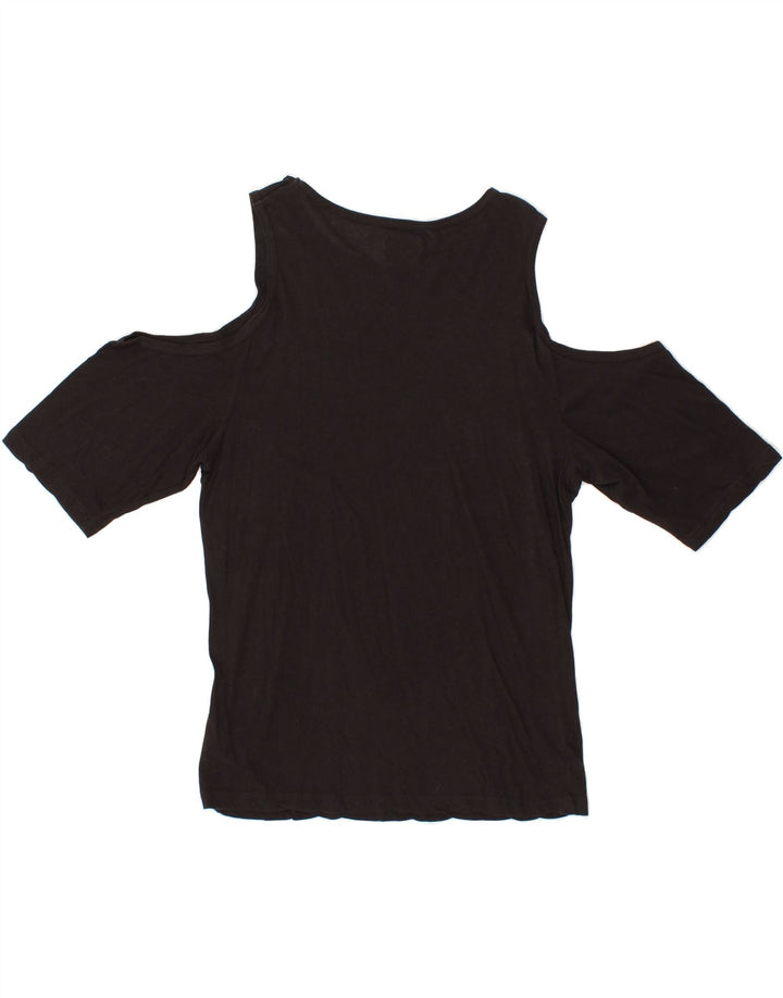 CHEAP MONDAY Womens Blouse Top UK 6 XS Black Cotton Vintage Cheap Monday and Second-Hand Cheap Monday from Messina Hembry 