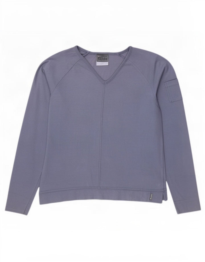 Champion Haut à manches longues pour femme UK 16 Large Bleu