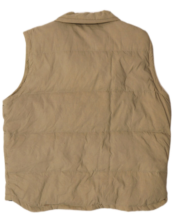 Asics Gilet rembourré pour homme UK 40 Large Beige Polyamide