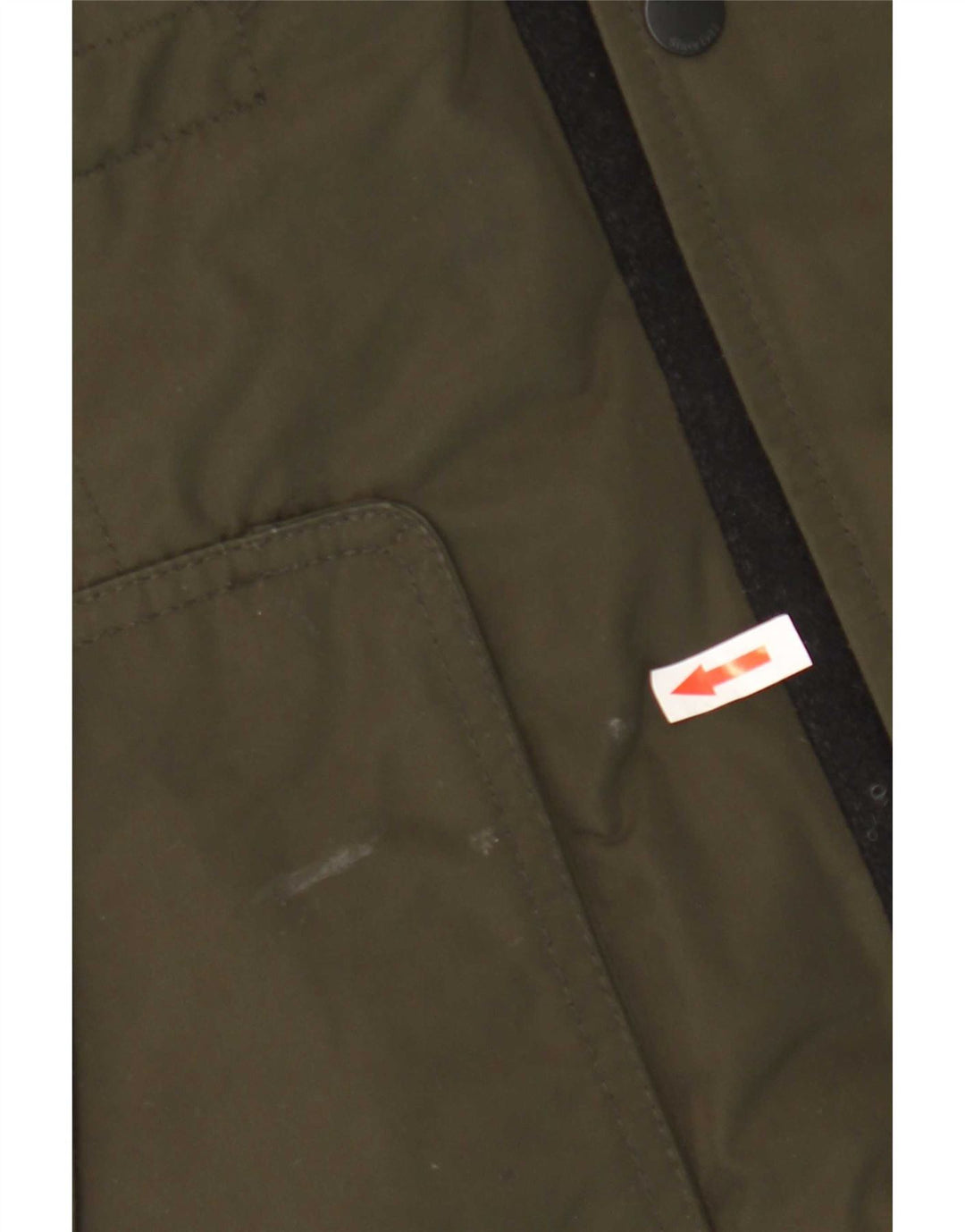 Guess Parka militaire à capuche pour homme UK 40 Large Kaki Polyester