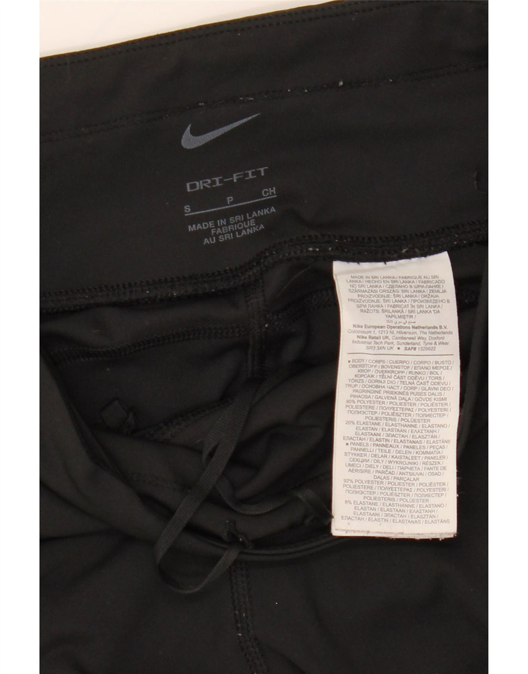 NIKE Legging Dri Fit pour femme UK 10 Petit Noir Polyester