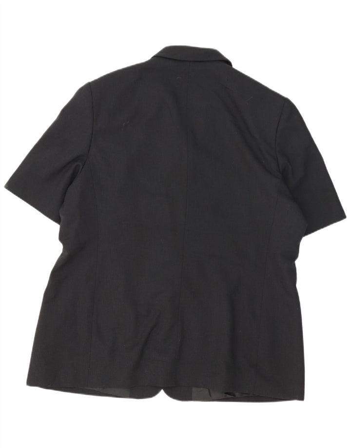 Marks & Spencer Veste blazer à manches courtes pour femme 2 boutons UK 20 2XL Noir