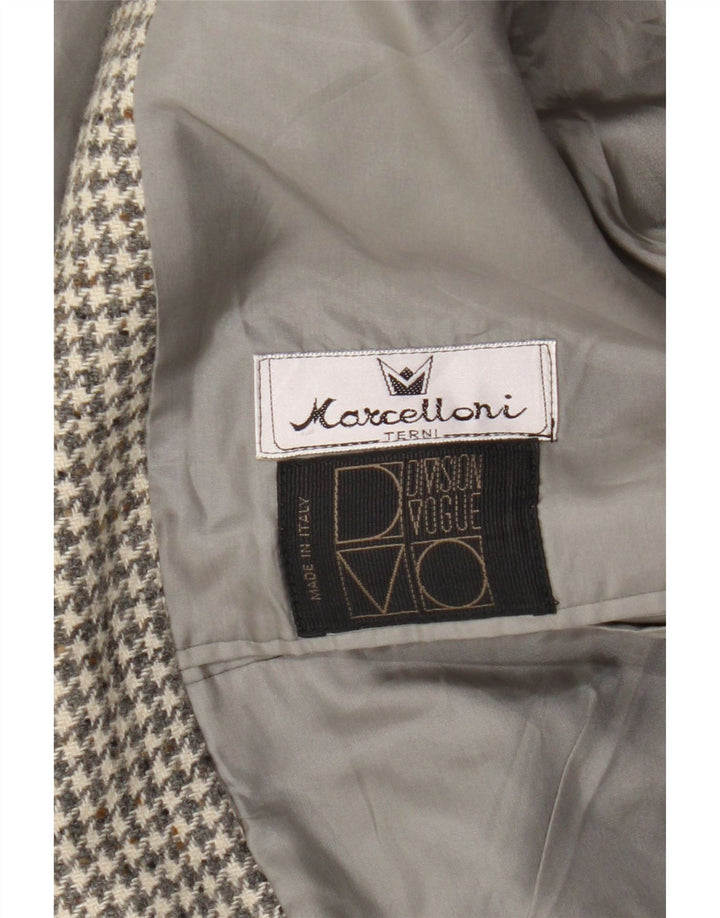 Division Vogue Veste Blazer 2 Boutons pour Homme UK 38 Pied-de-Poule Gris Moyen