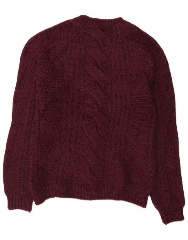 Fat Face Pull ras du cou pour femme UK 10 Petit Acrylique Bordeaux