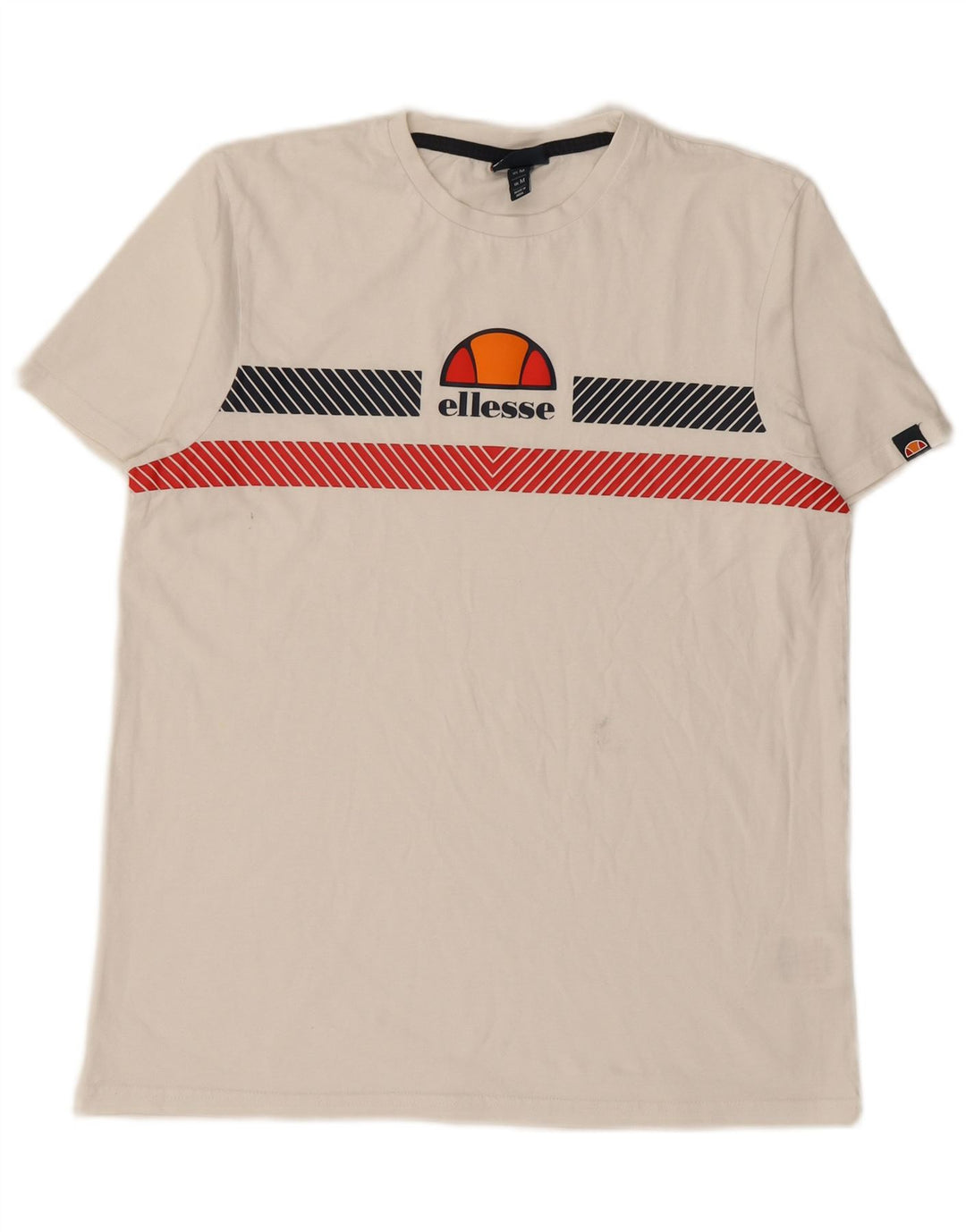 ELLESSE T-Shirt Graphique Homme Blanc Moyen Coton