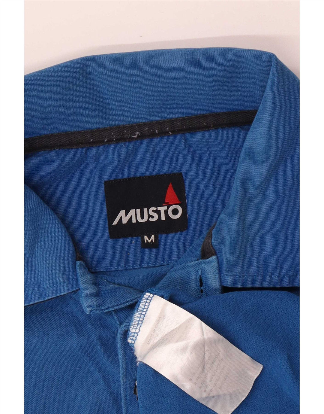 Musto Polo Homme Bleu Moyen Coton