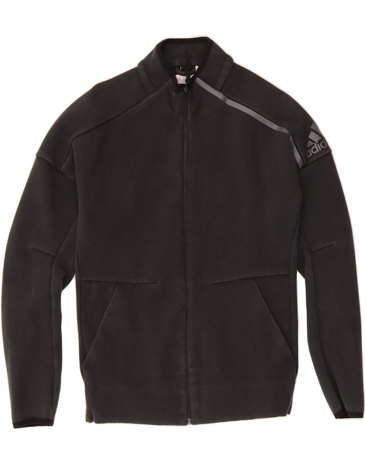 ADIDAS Mens Tracksuit Top Jacket Small Black Cotton Vintage Adidas and Second-Hand Adidas from Messina Hembry 