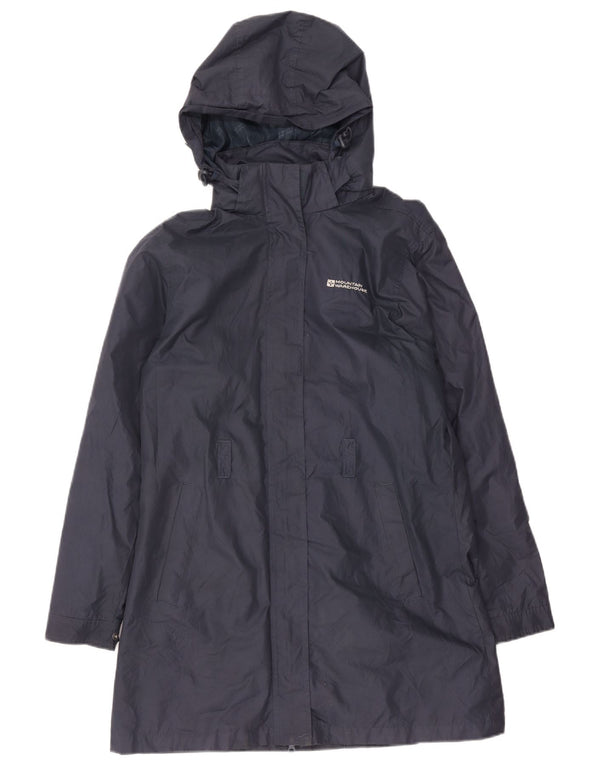 Mountain Warehouse Imperméable à capuche pour femme UK 12 Medium Bleu marine Polyester