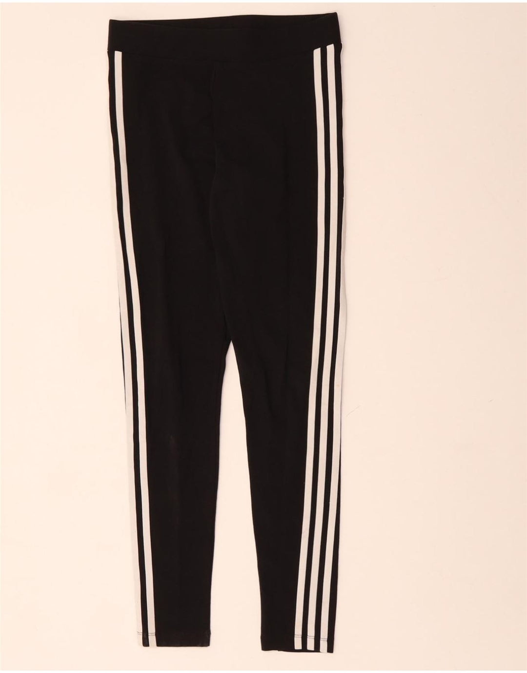 ADIDAS Leggings Femme UK 8/10 Petit Noir Coton