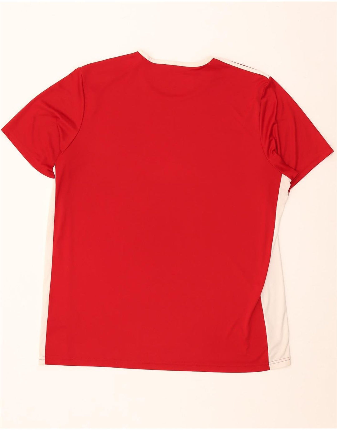 Adidas Hommes Aeroready T-Shirt Top 2XL Rouge Colorblock Polyester