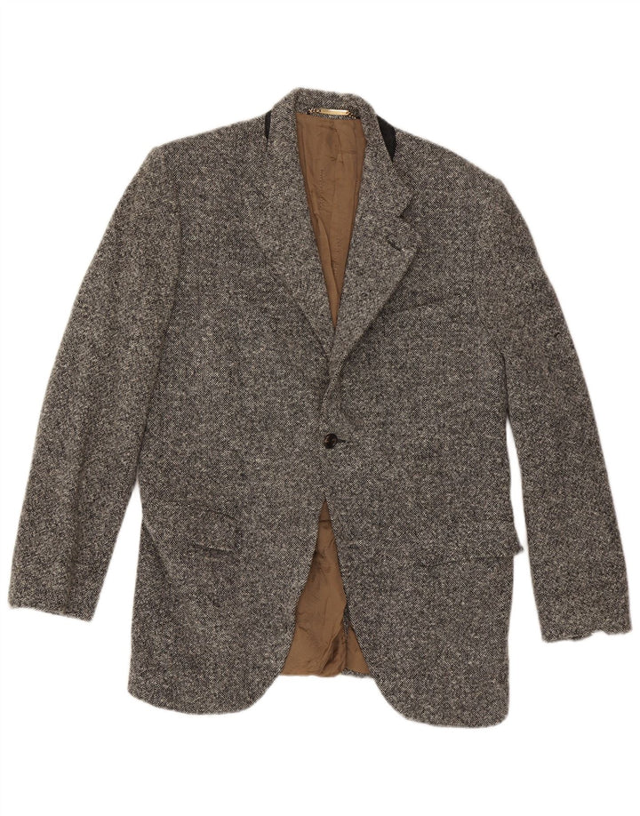 Dolce & Gabbana Veste Blazer 1 Bouton Homme IT 52 XL Laine Mouchetée Grise