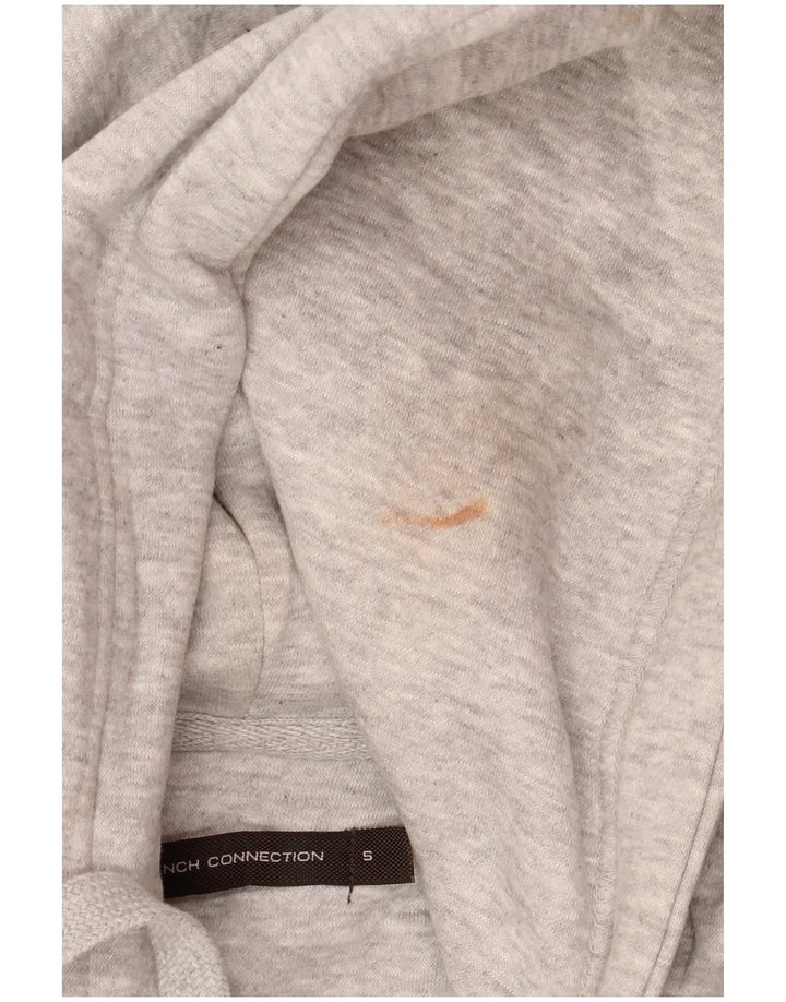 French Connection Pull à capuche homme petit gris coton moucheté