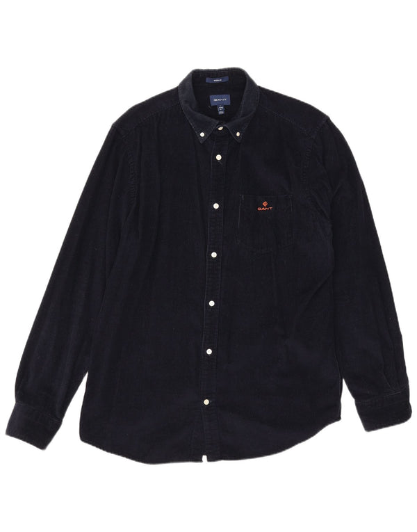 Gant Chemise en velours côtelé pour homme Taille 41/42 16 1/2 Grand coton bleu marine