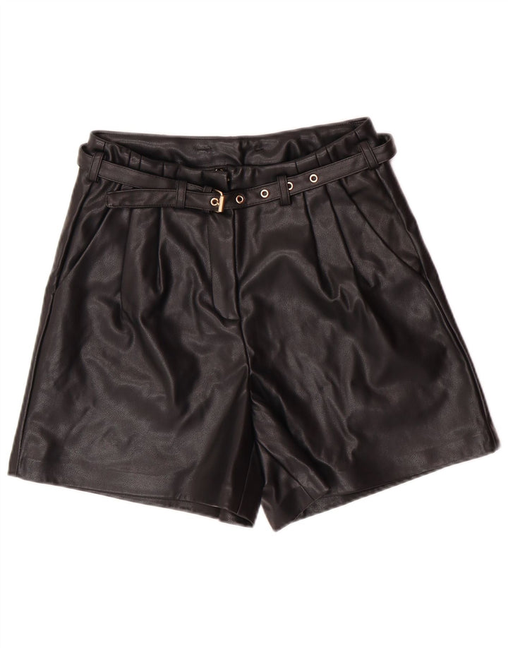 Only Short en simili cuir pour femme XS W25 Noir Polyester