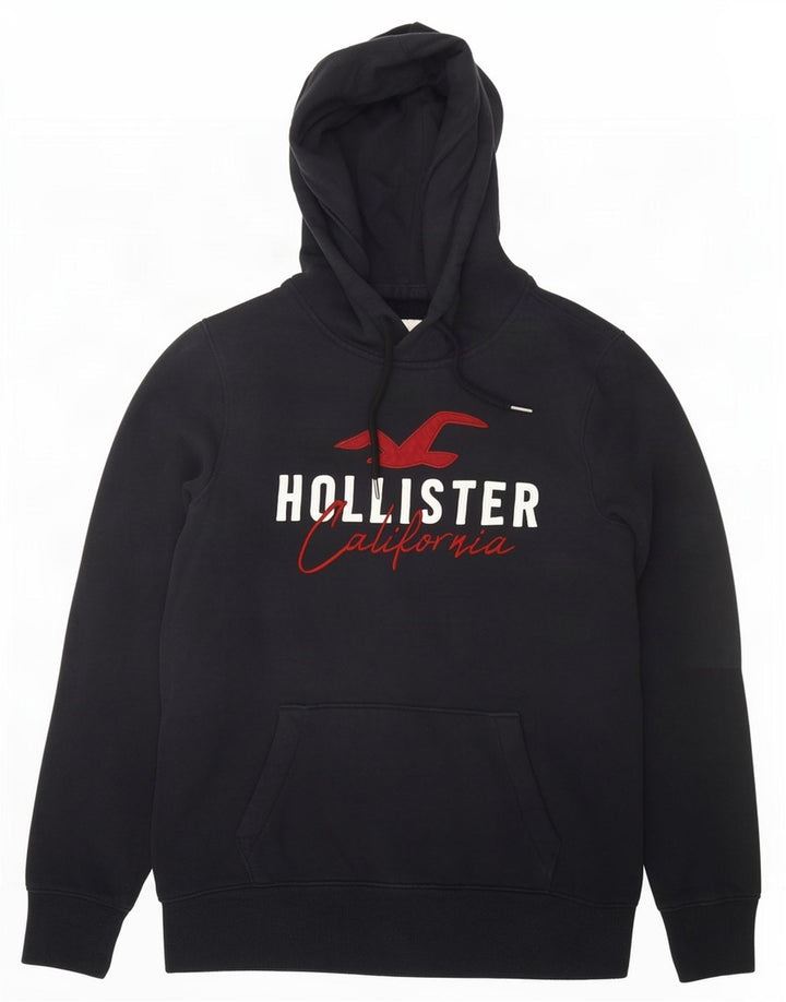 Hollister Pull à capuche graphique pour homme Petit Noir