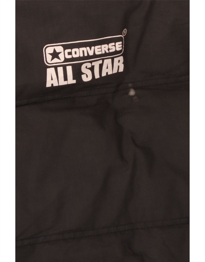 Converse Gilet rembourré graphique pour homme UK 40 Large Bleu marine Polyester