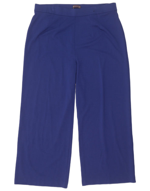 Marks & Spencer Pantalon de survêtement large pour femme UK 20 2XL Bleu Viscose