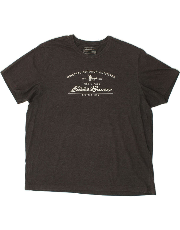 EDDIE BAUER T-Shirt Graphique Homme Top 2XL Gris