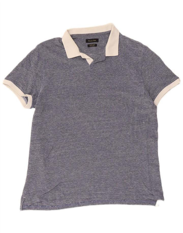 Massimo Dutti Polo Rugby Homme Grand Bleu Coton