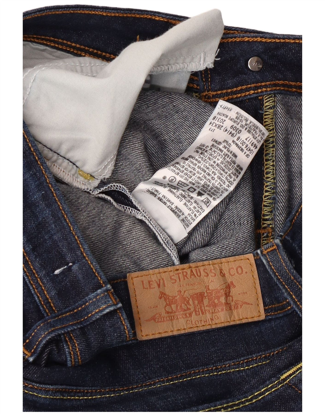 Levi's Jean 476 Slim Bootcut Femme W28 L31 Bleu Marine Coton