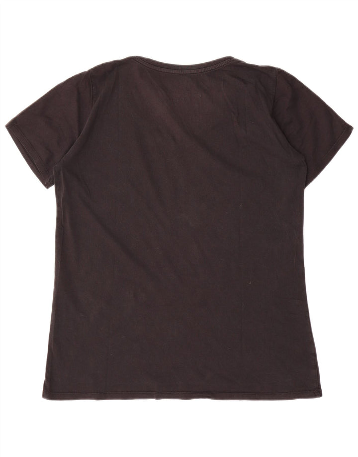 NIKE T-shirt graphique coupe athlétique pour femme UK 18 XL en coton noir