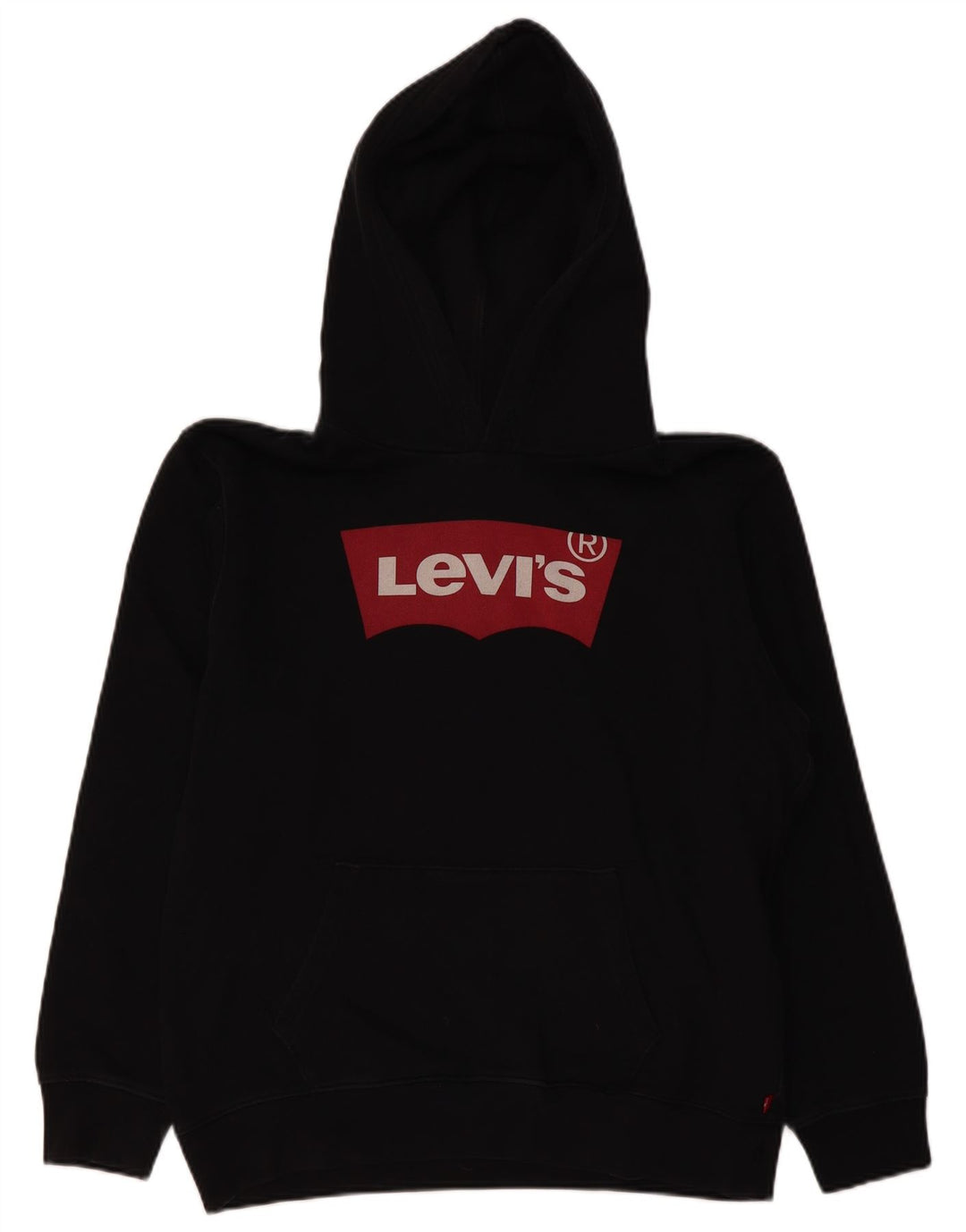 LEVI'S Pull à capuche graphique pour femme UK 16 Large Noir Coton