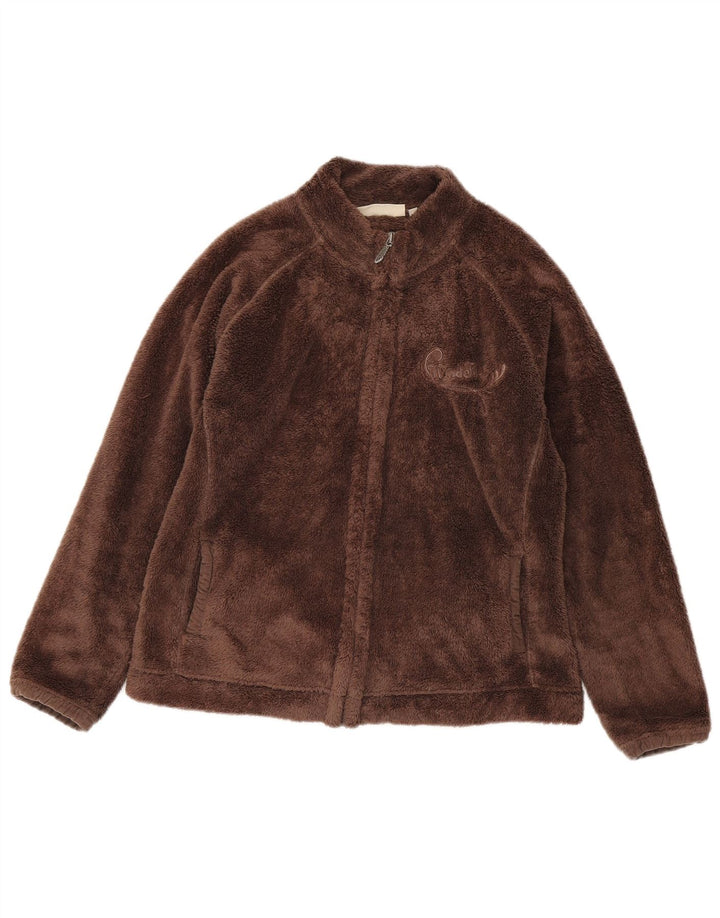 Weird Fish Veste polaire pour femme UK 16 Large Marron Polyester