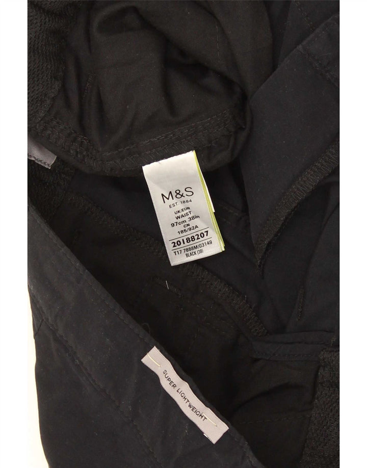 Marks & Spencer Short Cargo Homme W38 XL Coton Noir