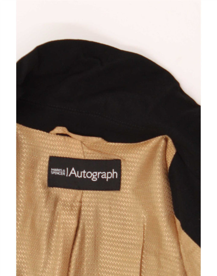 Marks & Spencer Veste blazer autographe à 2 boutons pour femme UK 8 Small Noir